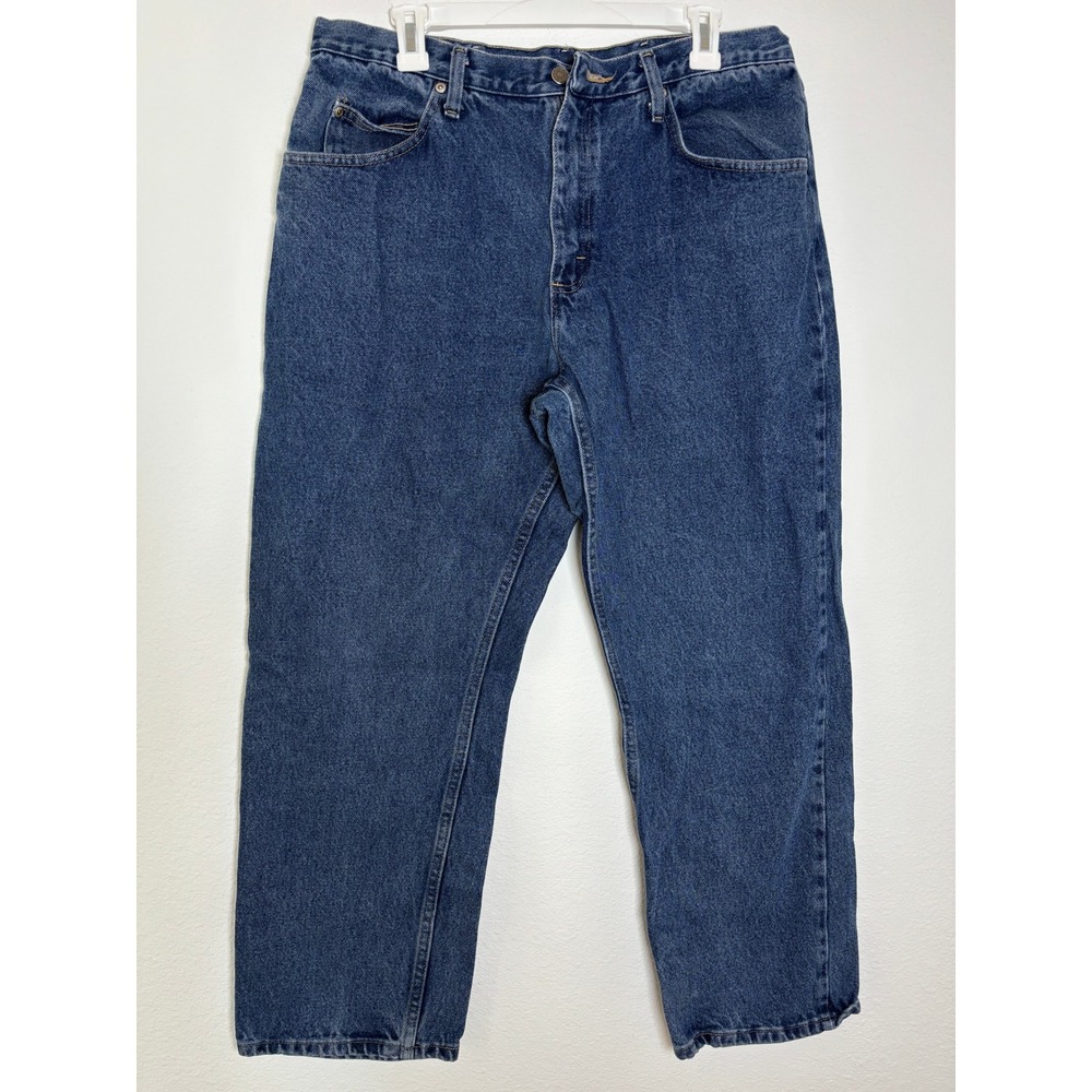 Wrangler Mens Relaxed Fit Jeans 36x29 Blue Denim 9760WDR Cotton Pants